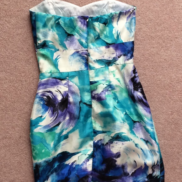 Strapless Watercolor Dress with Pockets - Picture 6 of 6
